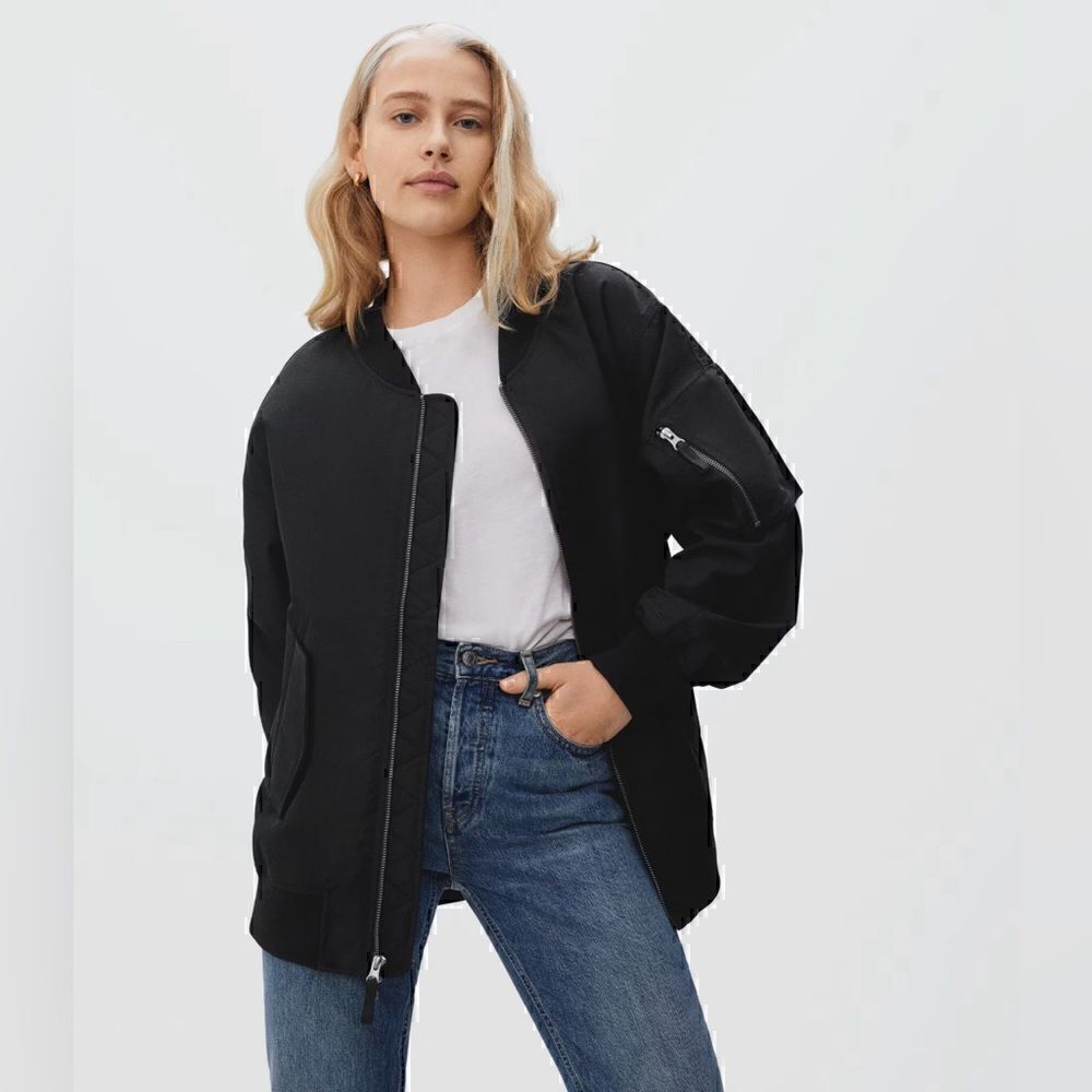 NWT Everlane The Bomber Jacket in Black Size XS - Picture 13 of 13